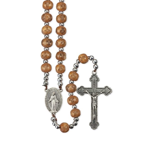 Light Brown Carved CFX Rosary