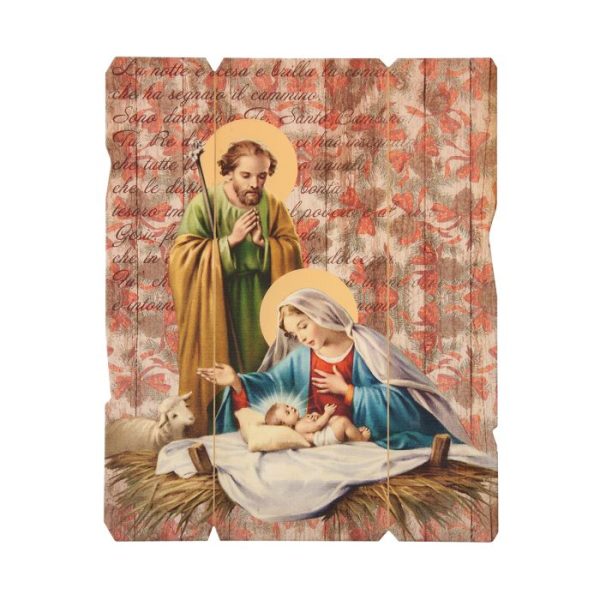Holy Family Wooden Wall Plaque