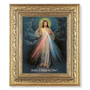 Divine Mercy in Ant.Gold Frame